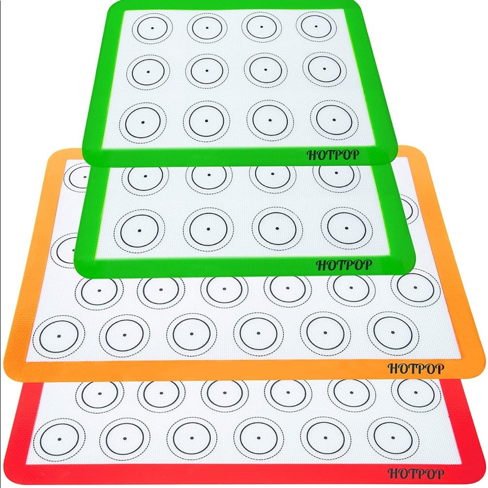 4 Pack Silicone Nonstick Baking Rolling Mats